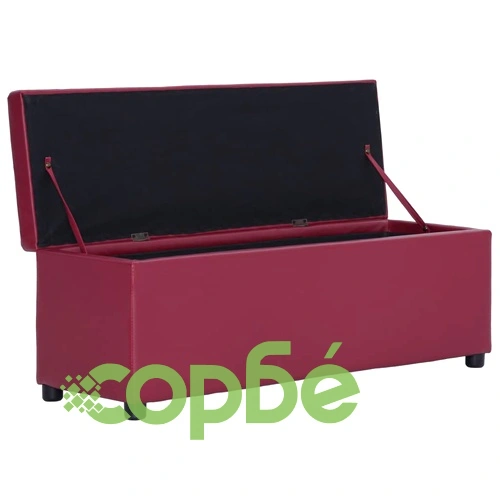 Пейка за съхранение, 116 см, виненочервена, изкуствена кожа ➤ топ цена ➤ sorbe.bg