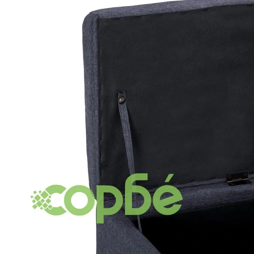 Пейка с отделение за съхранение, 116 см, тъмносива, полиестер ➤ топ цена ➤ sorbe.bg