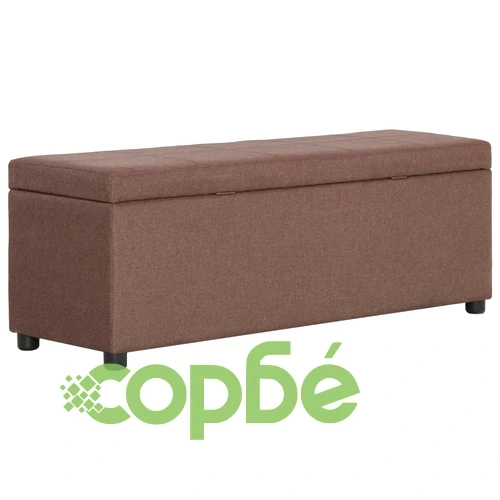 Пейка с отделение за съхранение, 116 см, кафява, полиестер ➤ топ цена ➤ sorbe.bg