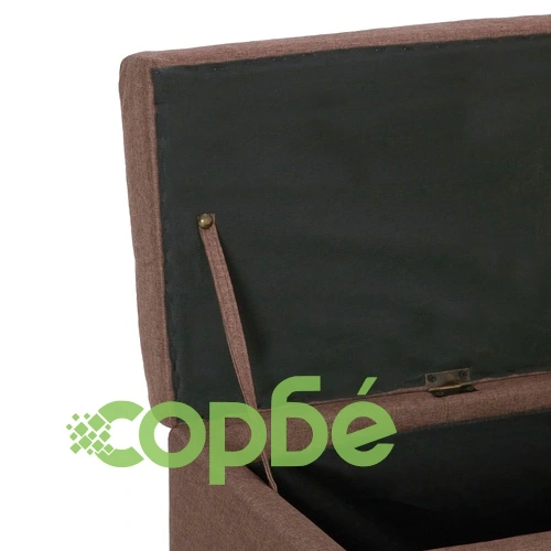 Пейка с отделение за съхранение, 116 см, кафява, полиестер ➤ топ цена ➤ sorbe.bg