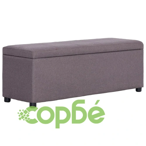 Пейка с отделение за съхранение, 116 см, таупе, полиестер ➤ топ цена ➤ sorbe.bg