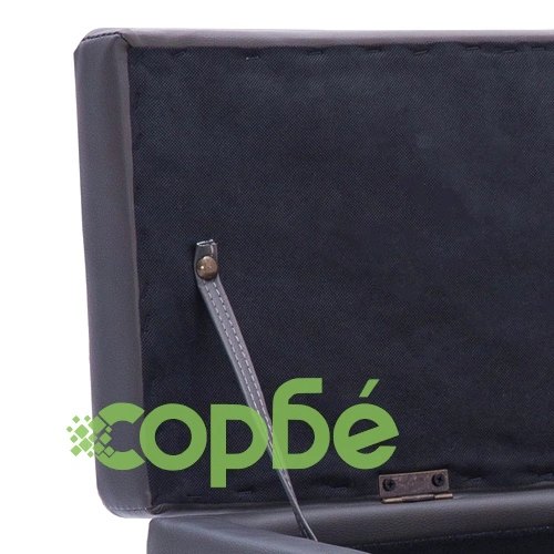 Пейки с табуретка, сиви, изкуствена кожа ➤ топ цена ➤ sorbe.bg