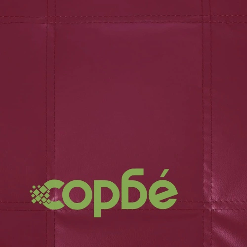 Масажираща кушетка с възглавница виненочервена изкуствена кожа ➤ топ цена ➤ sorbe.bg