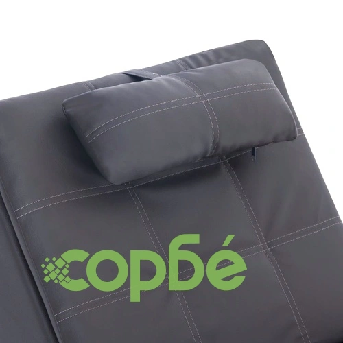 Масажираща кушетка с възглавница, сива, изкуствена кожа ➤ топ цена ➤ sorbe.bg