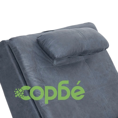 Масажираща кушетка с възглавница, сива, изкуствен велур ➤ топ цена ➤ sorbe.bg