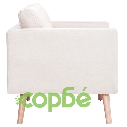 2-местен диван, текстил, кремав ➤ топ цена ➤ sorbe.bg