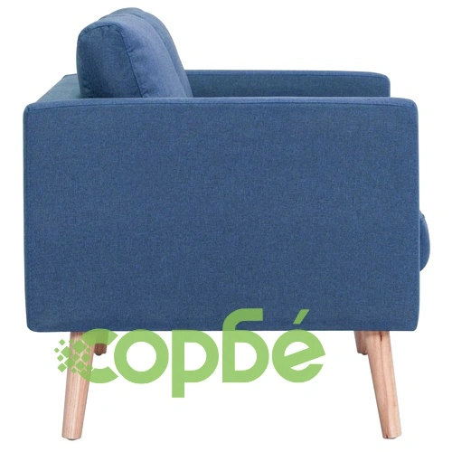 2-местен диван, текстил, син ➤ топ цена ➤ sorbe.bg