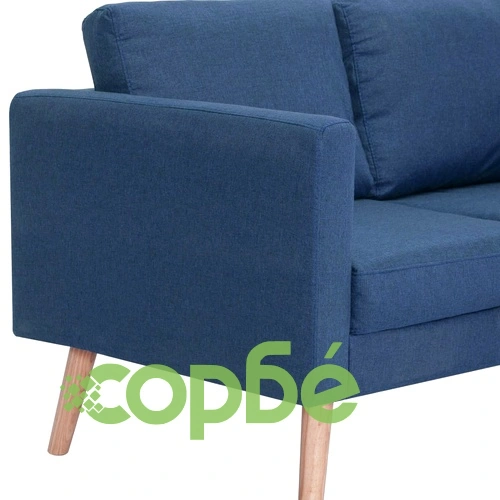 2-местен диван, текстил, син ➤ топ цена ➤ sorbe.bg