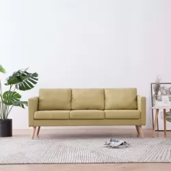 3-местен диван, текстил, зелен