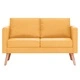 2-местен диван, текстил, жълт