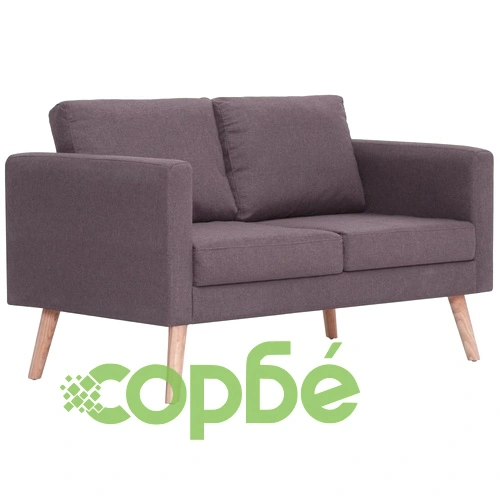 2-местен диван, текстил, таупе ➤ топ цена ➤ sorbe.bg