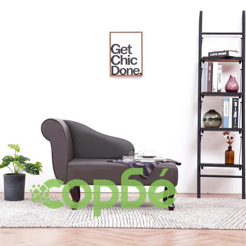 Кушетка, сива, изкуствена кожа ➤ топ цена ➤ sorbe.bg