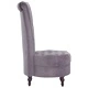 281377  High Back Chair Grey Velvet