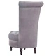 281377  High Back Chair Grey Velvet