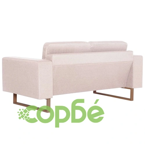 2-местен диван, текстил, кремав ➤ топ цена ➤ sorbe.bg