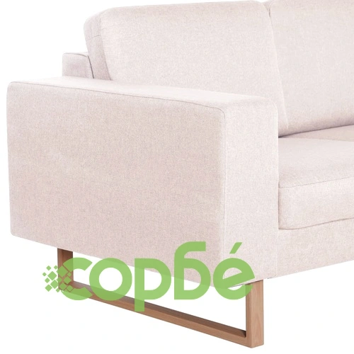 2-местен диван, текстил, кремав ➤ топ цена ➤ sorbe.bg