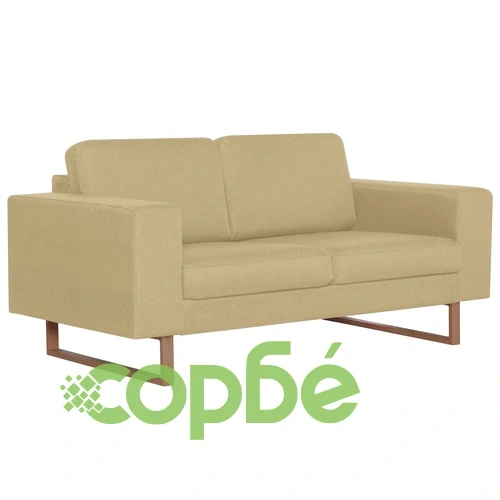 2-местен диван, текстил, зелен ➤ топ цена ➤ sorbe.bg