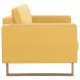 3-местен диван, текстил, жълт