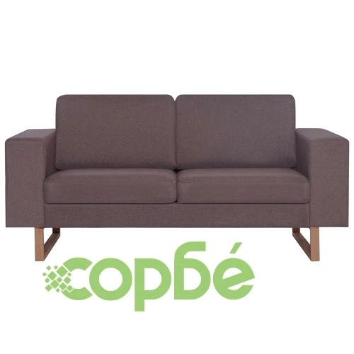 2-местен диван, текстил, таупе ➤ топ цена ➤ sorbe.bg