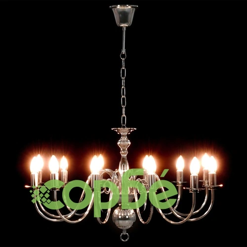 Полилей, сребрист, 12 х Е14 крушки ➤ топ цена ➤ sorbe.bg