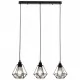 Таванна лампа с дизайн диаманти, черна, 3 x E27 крушки
