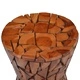 Мозаечна табуретка, кафява, тиково дърво масив