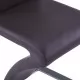 Трапезни столове, зигзагообразни, 2 бр, кафяви, изкуствена кожа