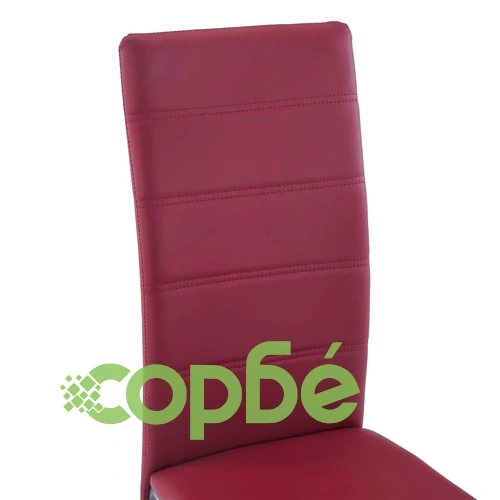Конзолни трапезни столове, 2 бр, червени, изкуствена кожа ➤ топ цена ➤ sorbe.bg
