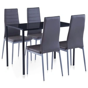 Трапезен комплект, пет части, сив