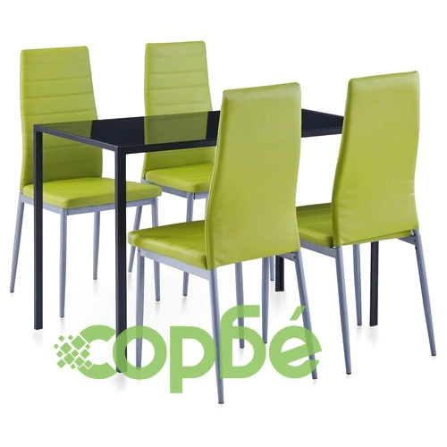 Трапезен комплект, пет части, зелен ➤ топ цена ➤ sorbe.bg