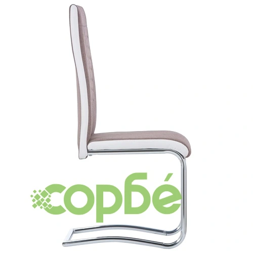 Конзолни трапезни столове, 2 бр, кафяви, текстил ➤ топ цена ➤ sorbe.bg