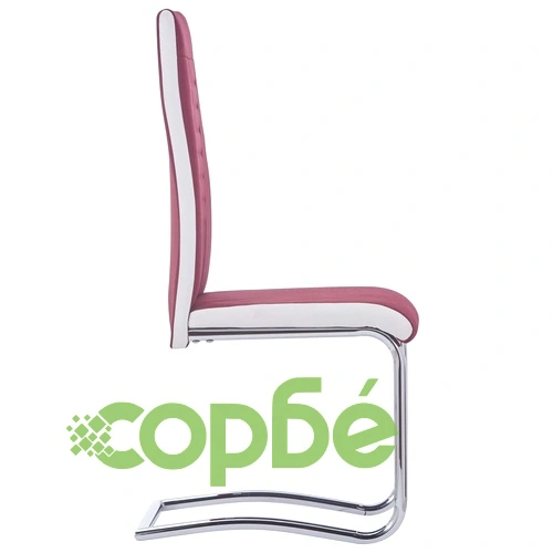 Конзолни трапезни столове, 4 бр, виненочервени, текстил ➤ топ цена ➤ sorbe.bg