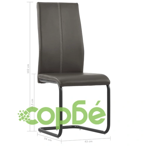 Конзолни трапезни столове, 2 бр, кафяви, изкуствена кожа ➤ топ цена ➤ sorbe.bg