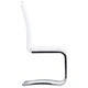 Конзолни трапезни столове, 2 бр, бели, изкуствена кожа