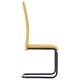 Конзолни трапезни столове, 4 бр, жълти, текстил