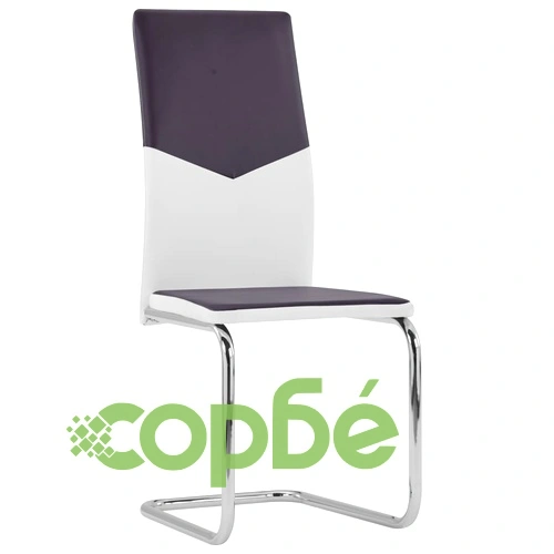 Конзолни трапезни столове, 2 бр, кафяви, изкуствена кожа ➤ топ цена ➤ sorbe.bg