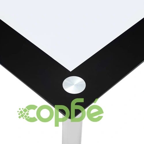 Трапезна маса, черно и прозрачно, 120x60x75 см, закалено стъкло ➤ топ цена ➤ sorbe.bg