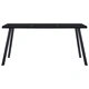 Трапезна маса, черна, 180x90x75 см, закалено стъкло