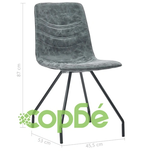 Трапезни столове, 4 бр, черни, изкуствена кожа ➤ топ цена ➤ sorbe.bg