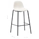 Бар табуретки, 2 бр, кремави, текстил