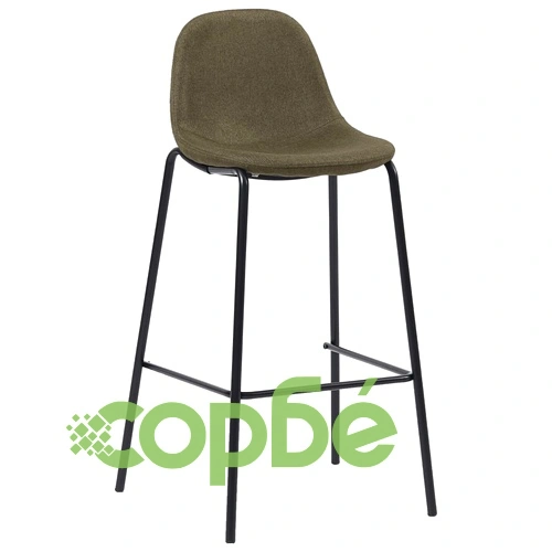 Бар табуретки, 2 бр, кафяви, текстил ➤ топ цена ➤ sorbe.bg