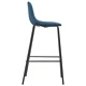 Бар столове, 4 бр, сини, текстил