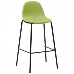 Бар столове, 4 бр, зелени, текстил