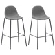 Бар табуретки, 2 бр, таупе, текстил