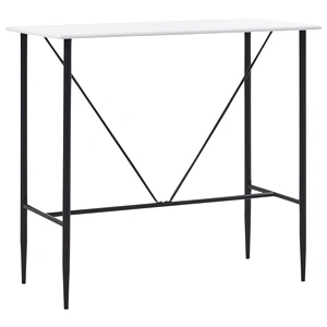 Бар маса, бяла, 120x60x110 см, МДФ