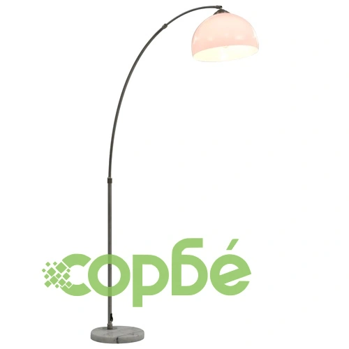 Наземна лампа с арковиден дизайн, 60 W, сребриста, E27, 200 см ➤ топ цена ➤ sorbe.bg