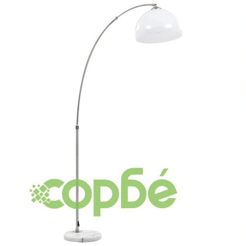 Наземна лампа с арковиден дизайн, 60 W, сребриста, E27, 200 см ➤ топ цена ➤ sorbe.bg