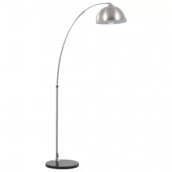Наземна лампа с арковиден дизайн, 60 W, сребриста, E27, 170 см