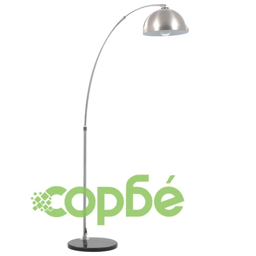Наземна лампа с арковиден дизайн, 60 W, сребриста, E27, 170 см ➤ топ цена ➤ sorbe.bg