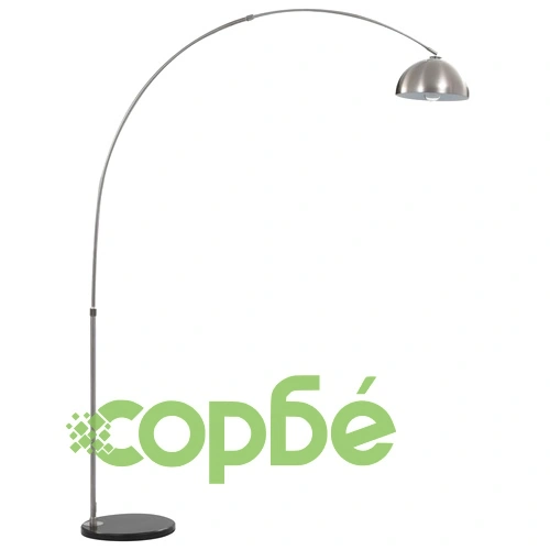 Наземна лампа с арковиден дизайн, 60 W, сребриста, E27, 170 см ➤ топ цена ➤ sorbe.bg